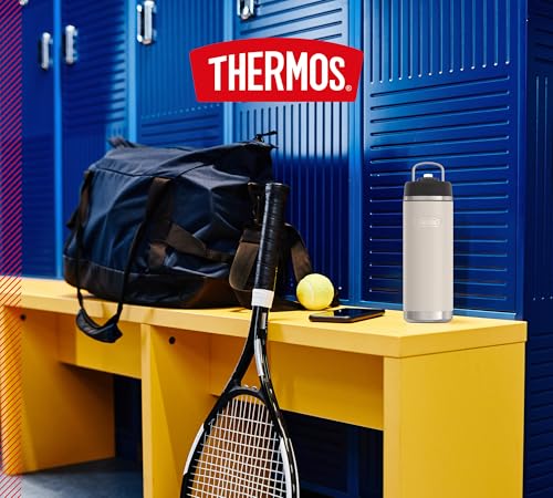 Thermos ICON Insulated Drinking Bottle with Straw, 0.71 L, Sandstone Matt, Beige, 12 Hours Cold, Stainless Steel, Thermos Flask, Dishwasher Safe, BPA-Free