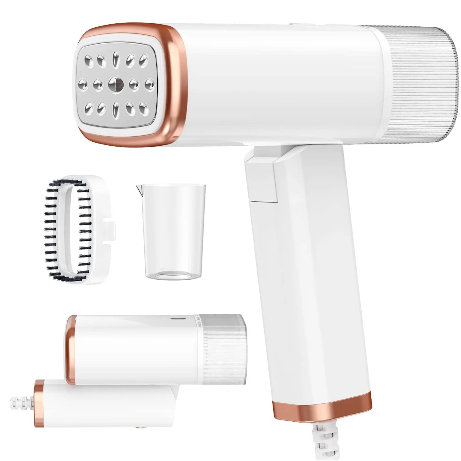 Portable Steamer for Clothes Foldable Handheld Clothing Wrinkles Remover for Garments,110V,20 Second Fast Heat-up,1000W,120ml Fabric Wrinkle Remover with Brush and Measure cup for Home Office Travel