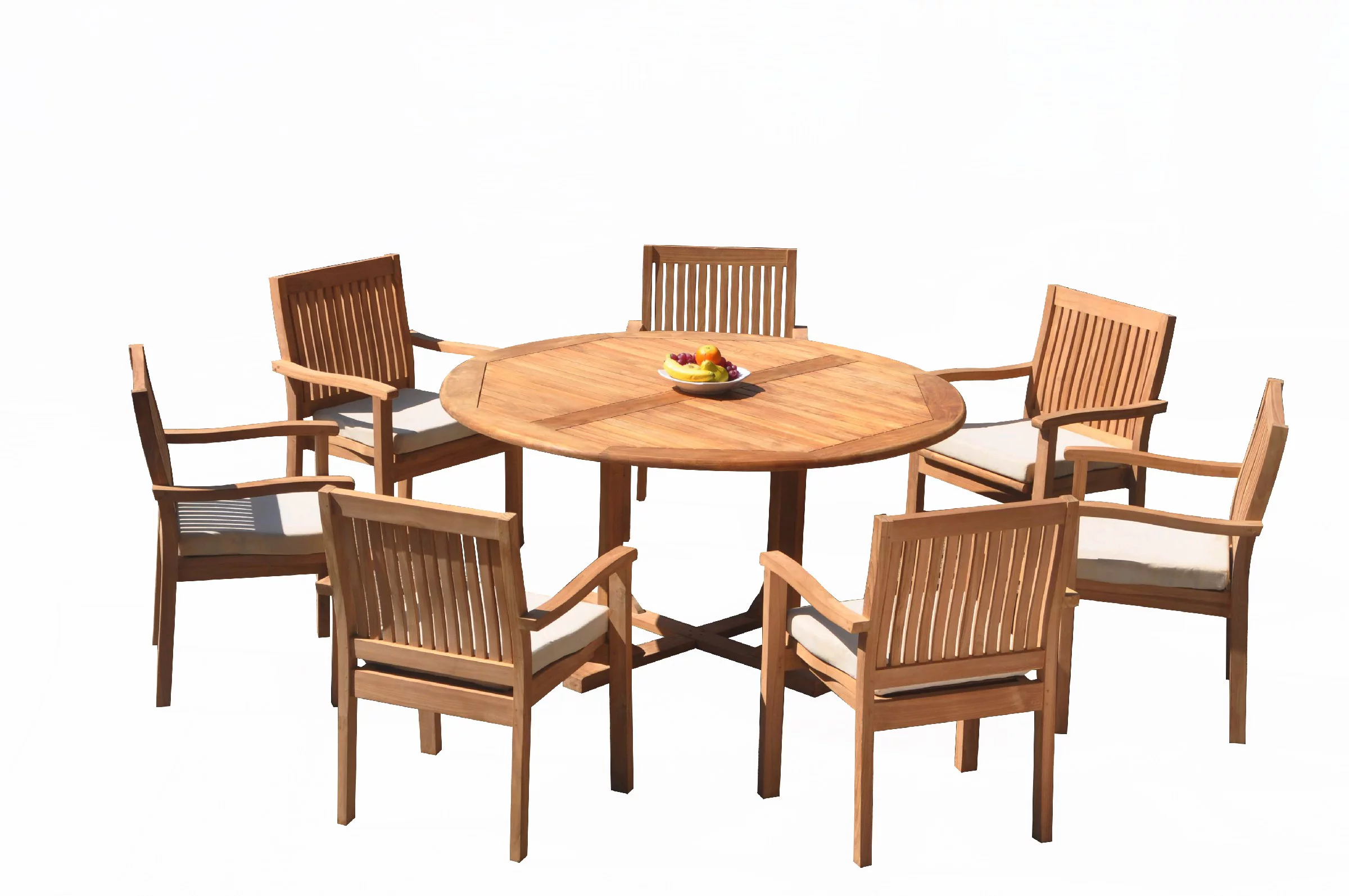 Grade-A Teak Dining Set: 8 Seater 9 Pc: 60