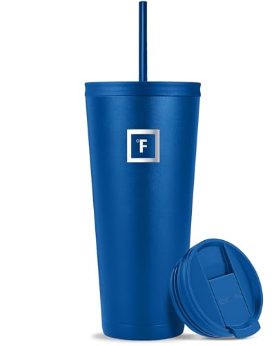 IRON °FLASK Classic Tumbler - Vacuum Insulated Stainless Steel Water Bottle, Double Walled, Drinking Cup, Insulated Travel Mug (Cotton Candy, 24 oz Solid Lid)