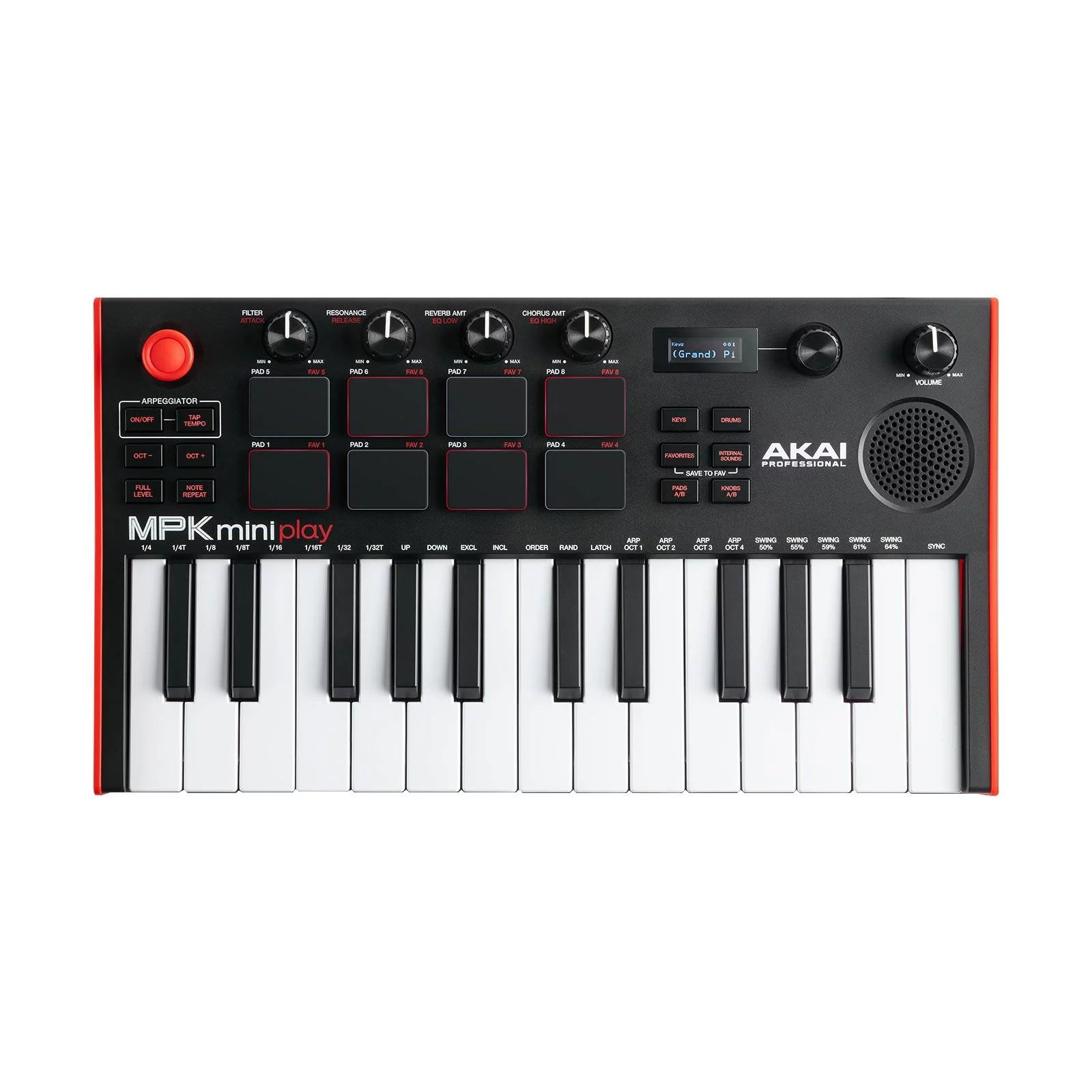 Akai Professional MPK Mini Play MK3 Standalone Mini Keyboard with Premium Multipurpose EVA Case Package