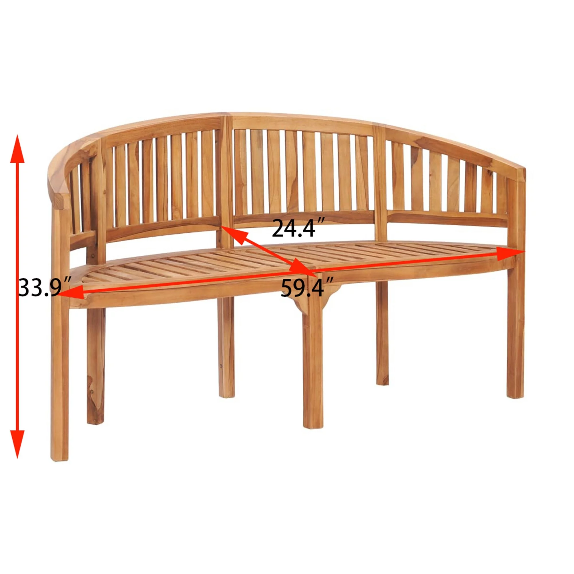 YJTONWIN Patio Garden Bench Loveseats, 59.4