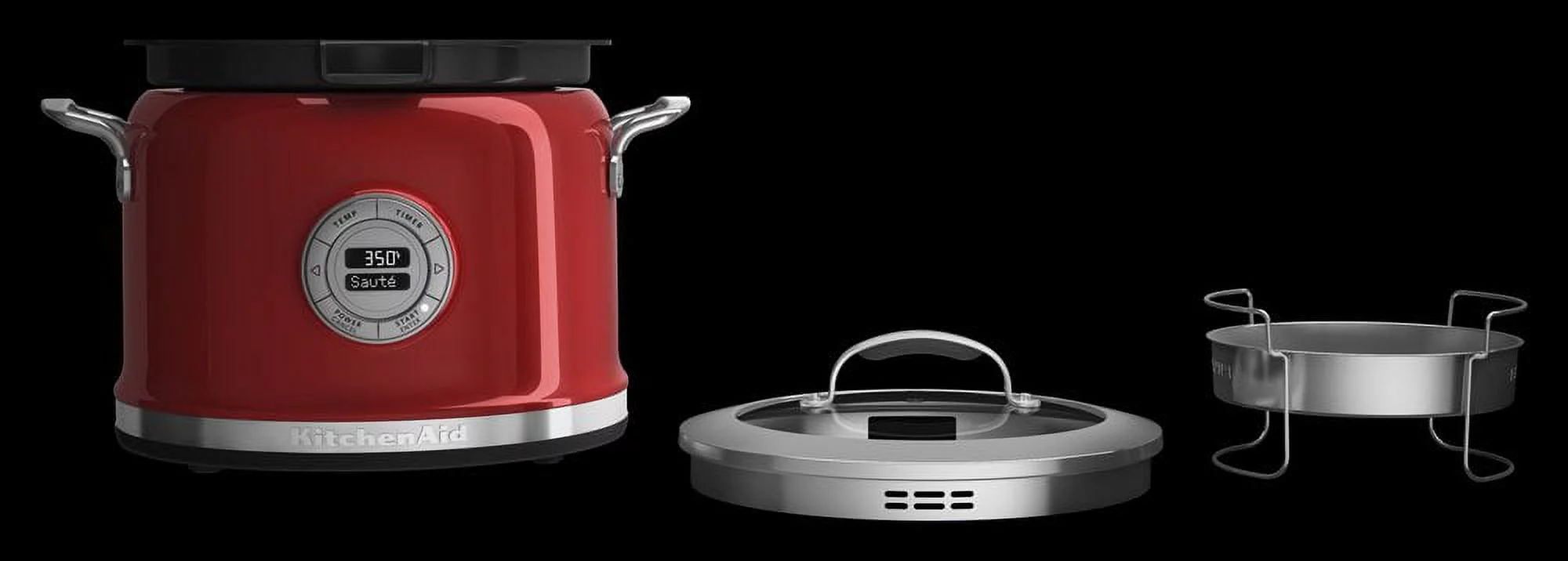 KitchenAid Multi-Cooker KMC4241CA 4-Qt All-in-One Cooking System Candy Apple Red