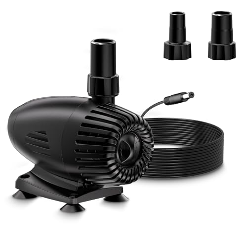 Antfraer Floating Pond Fountain with LED Lights, 40W 660GPH Pond Pump with 3 Modes Spray, Floating Fountain 27FT Power Cord & 65.6FT Mooring Line for Garden Pond and Waterfall DIY Features