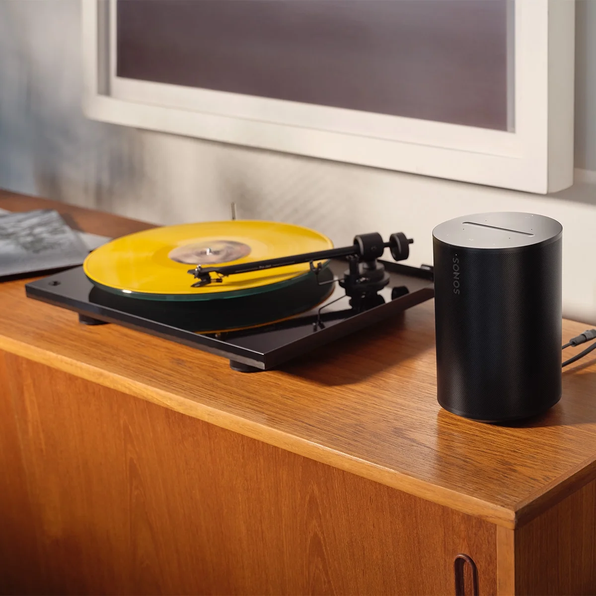 Sonos Era 100 Voice-Controlled Wireless Smart Speaker with Bluetooth, Trueplay Acoustic Tuning Technology, &  Voice Control Built-In (Black)