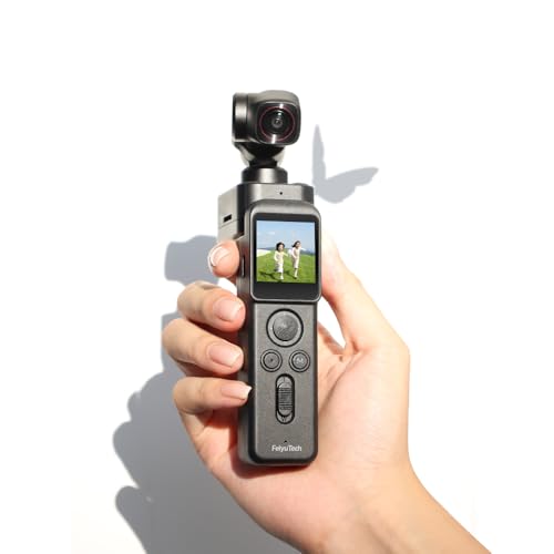 Feiyu Pocket 3 Kit: Remote Handle&Camera – Camera with 3-Axis Gimbal, Cordless Detachable Designed, Magnetic Mount, for Travel, Car Vlog, Pet & YouTube Videos, FeiyuVCAM3S