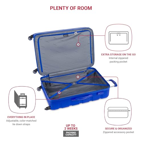 SwissGear 7366 Hardside Expandable Luggage with Spinner Wheels, White, Carry-On 19-Inch