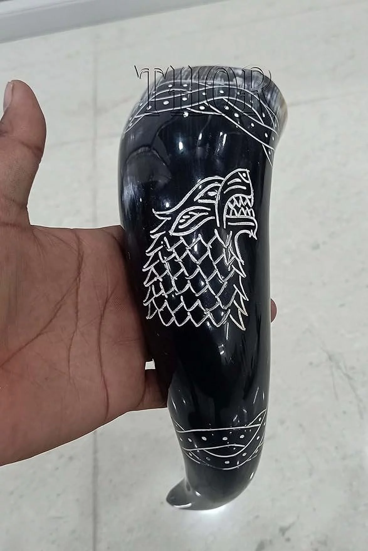 Medieval Authentic loin Viking Drinking Horn Beer Glasses Viking Drinking Horn Mug Handmade Natural design horn mug Viking Horn with brass trim & Brass Knob with cup on stand set of 6 item