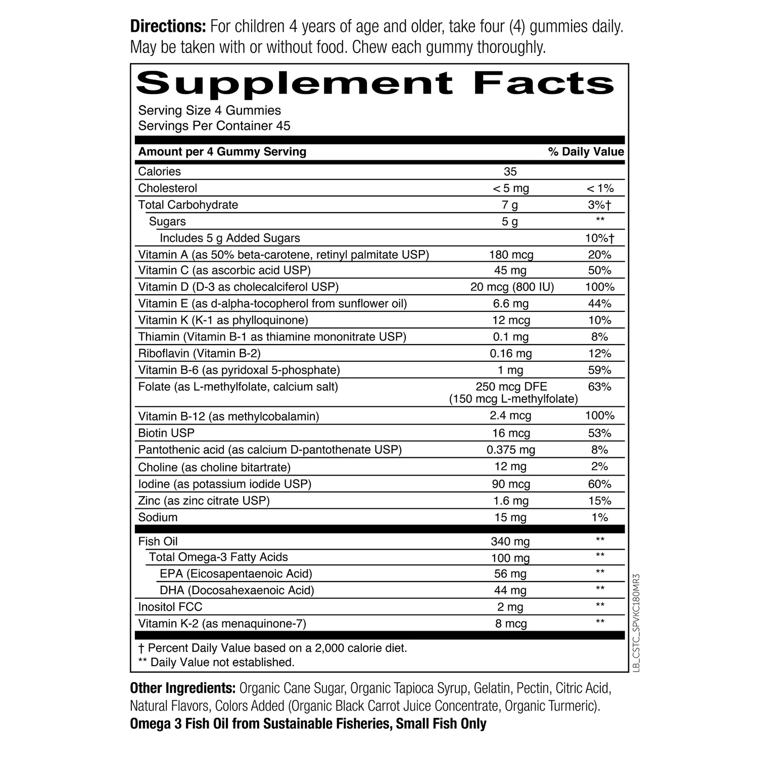 SmartyPants Kids Formula Multivitamin, 180 Gummies