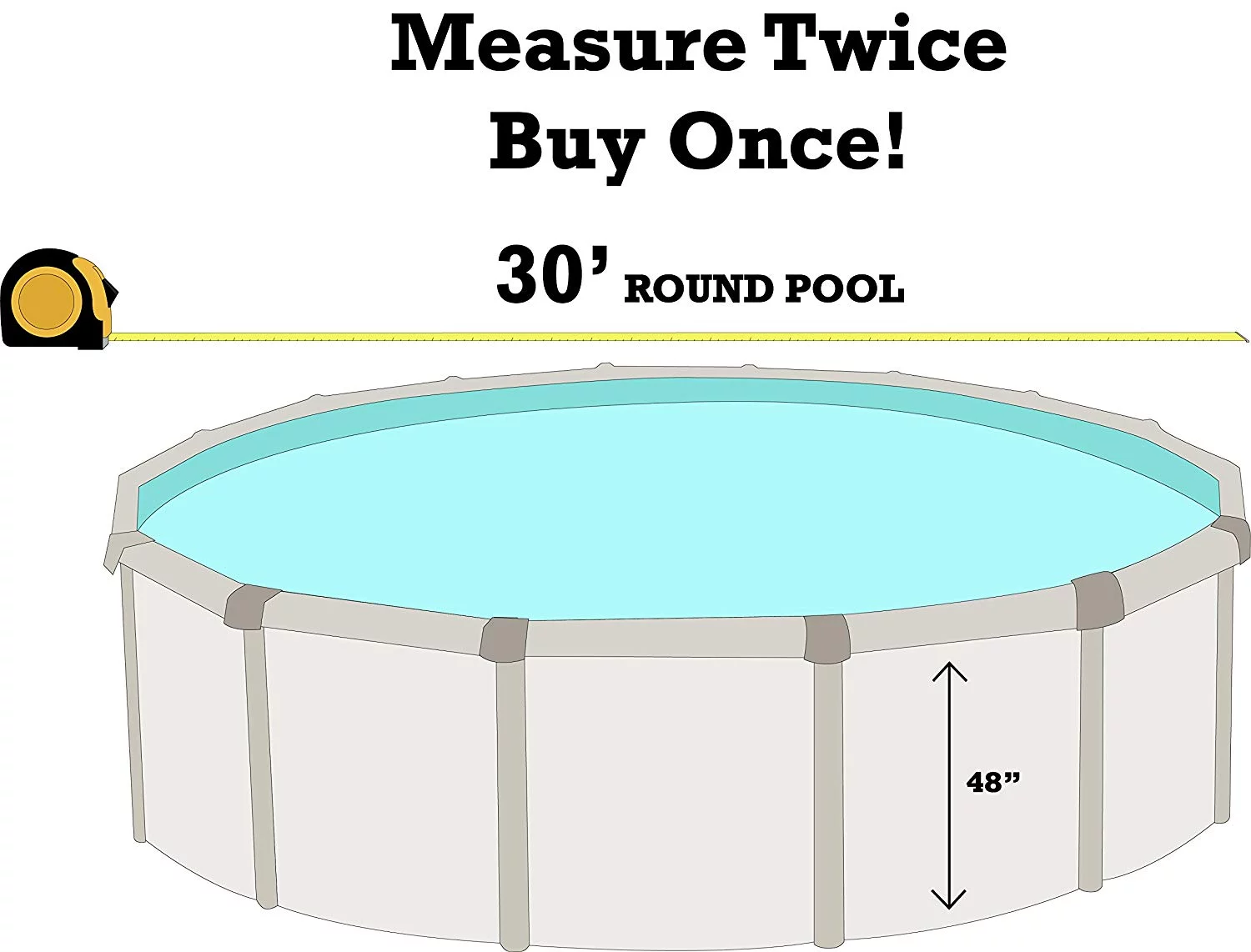 SmartLine 30' Round Laguna Unibead Pool Liner 48