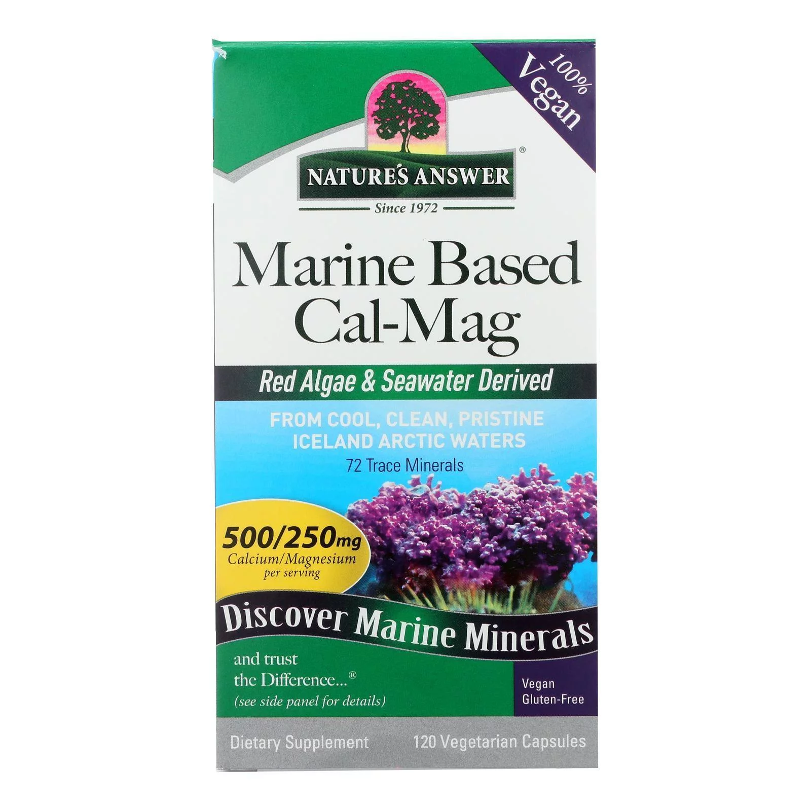 Nature's Answer Plant Based Cal-Mag Dietary Supplement - 1 Each - 120 CAP