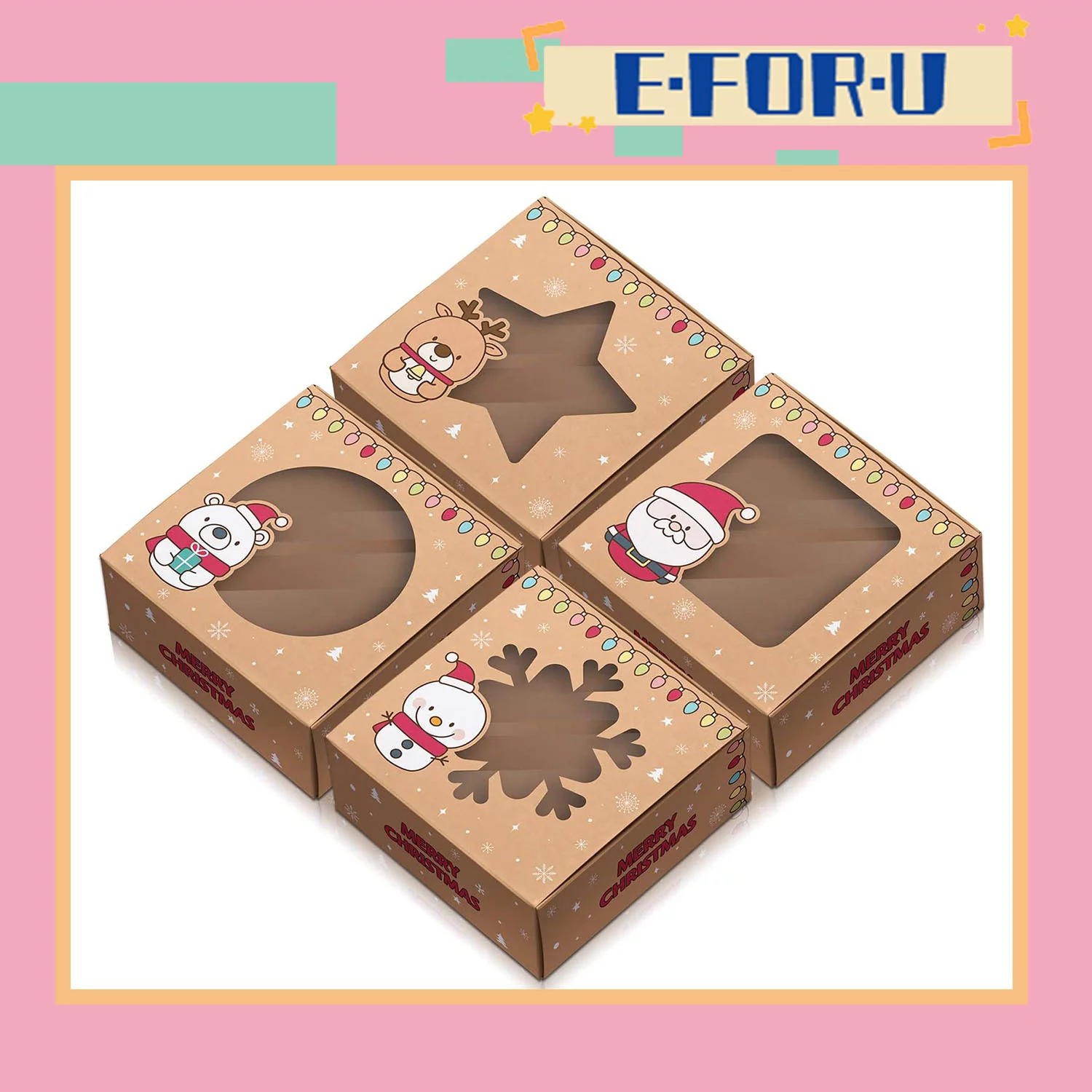 Christmas Cookie Boxes With Window
