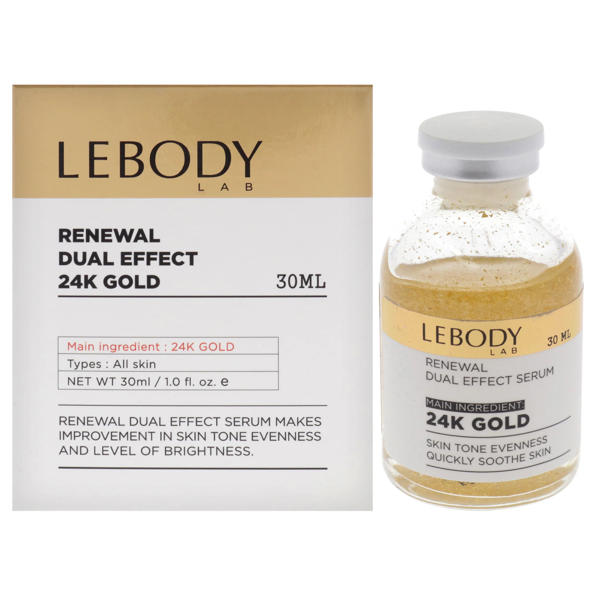 Lab Renewal Dual Effect Serum - 24K Gold by Lebody for Women - 1 oz Serum