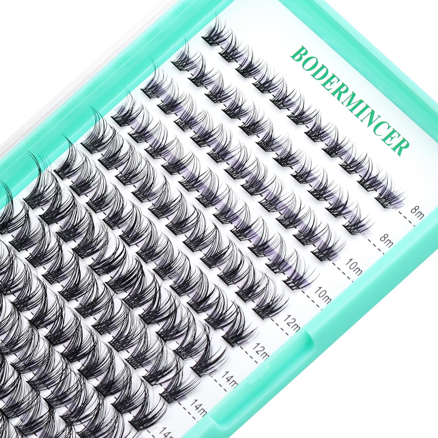Bodermincer 132 Cluster D Curl Natural Style Eyelashes Professional Makeup Wide Cluster Individual Cluster EyeLashes Grafting Fake False Eyelashes (Black-8-10-12-14-16mm MIX)