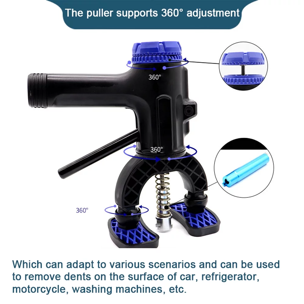 OWSOO Car Dent Repairing Puller Lifter Tool 360° Adjustable Paintless Dent Removal Tool with 28 Glue Puller Tabs for Auto Dent Removal Mirror Dents Door Dings Hail Damage