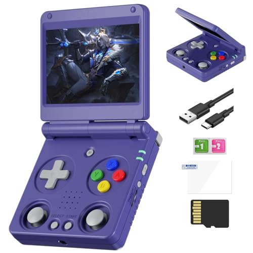 RG 34XXSP Retro Handheld Game Console Linux 3.4 inch IPS Screen 720*480 5000+ Classic Games 64G Card RG 34XXSP Retro Gaming Console Handheld 3300mAh Battery Compatible with WiFi HDMI Bluetooth Yellow