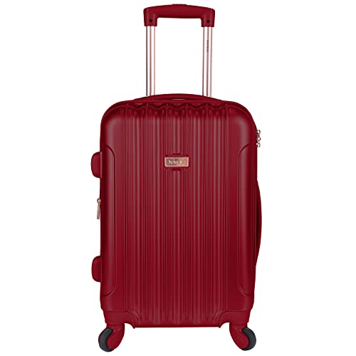 kensie Women's Alma Hardside Spinner Luggage, Expandable, Japanese Carmine Red, Carry-On 20-Inch