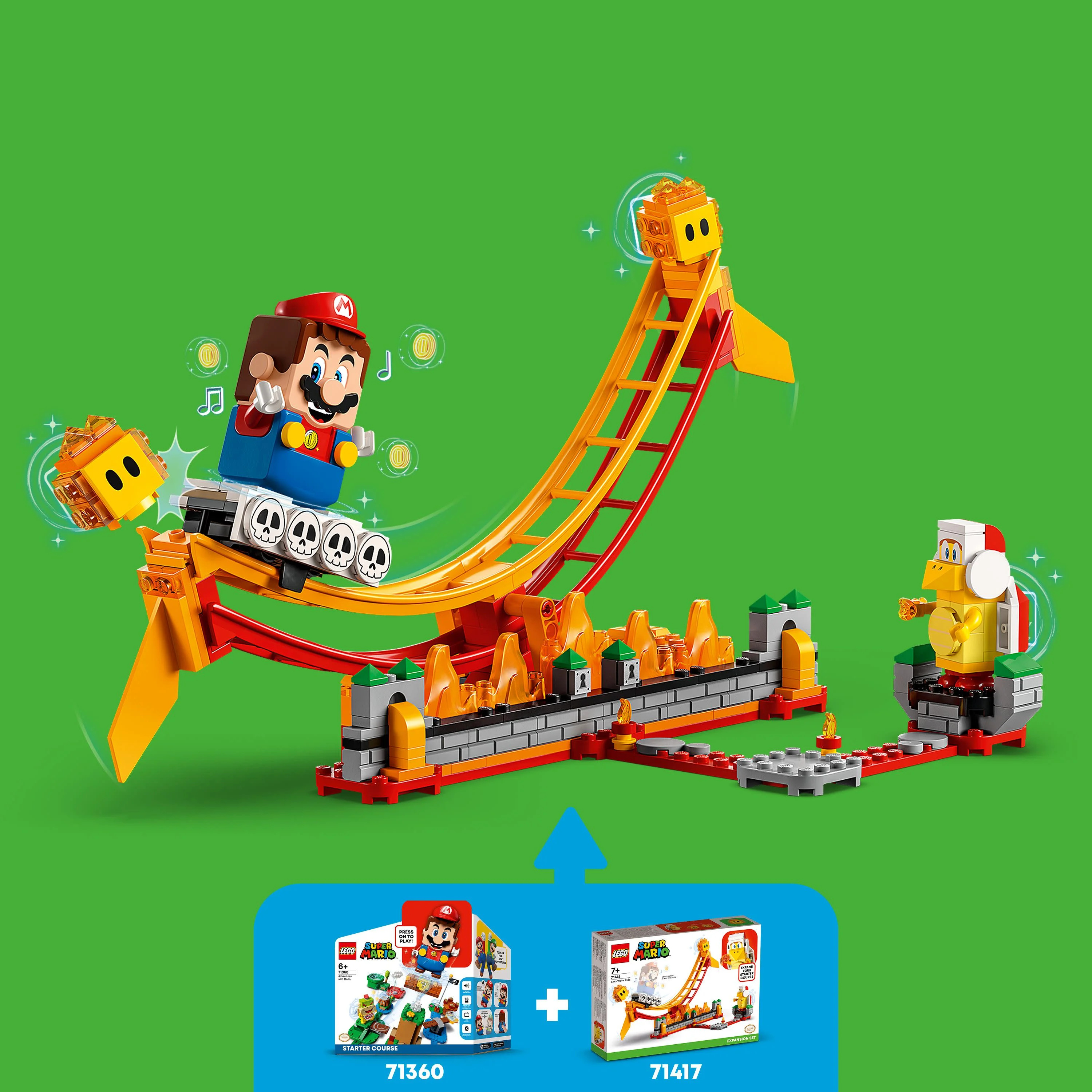 LEGO Super Mario Lava Wave Ride Expansion Set Toy 71416