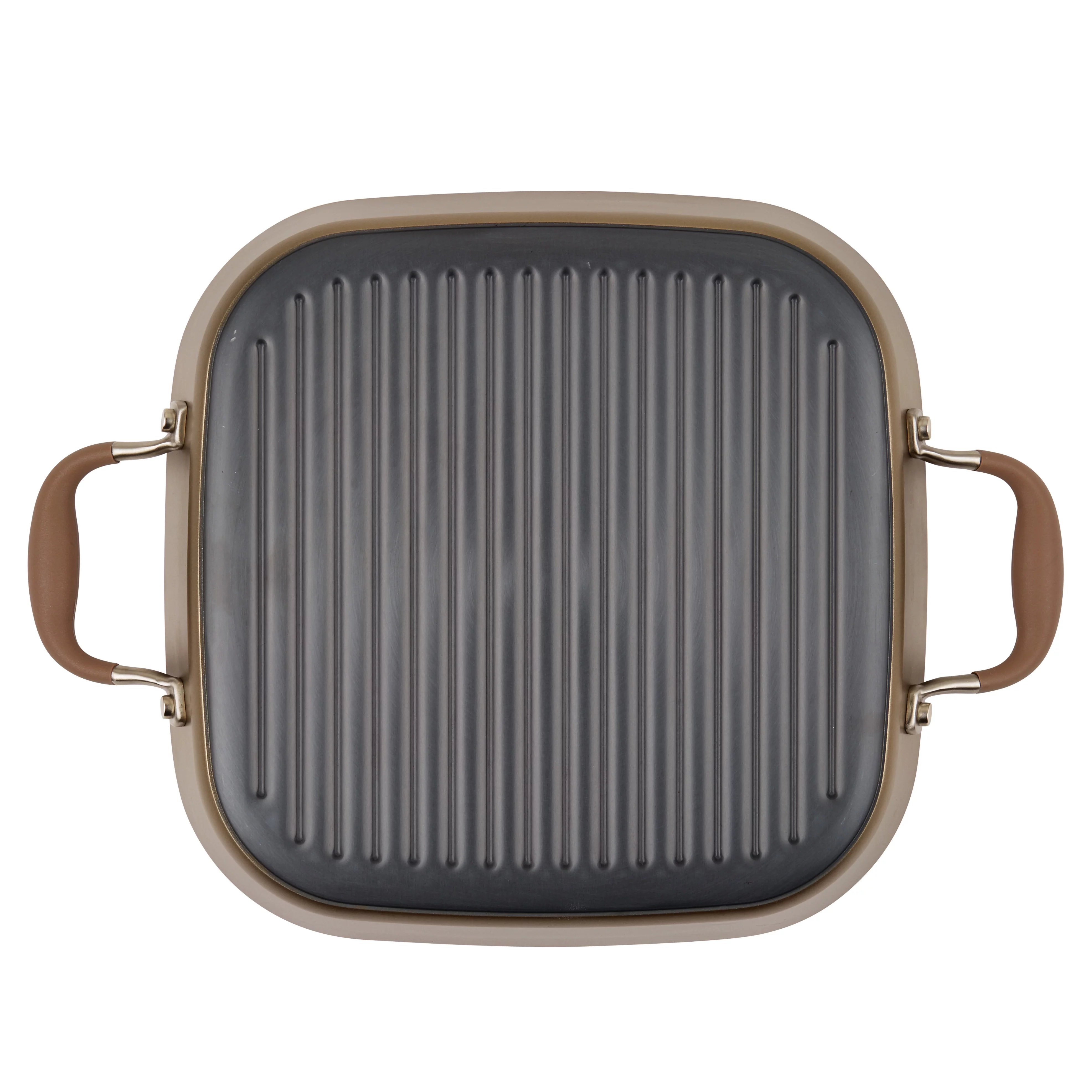 Anolon Advanced Nonstick 2-in-1 Deep Square Grill Pan and Roaster, 11-Inch, Umber