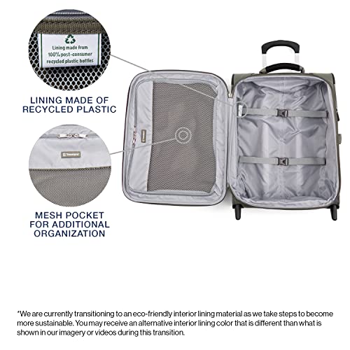 Travelpro Maxlite 5 Softside Expandable Upright 2 Wheel Carry on Luggage, Lightweight Suitcase, Men and Women, Burgundy, Carry On 22-Inch