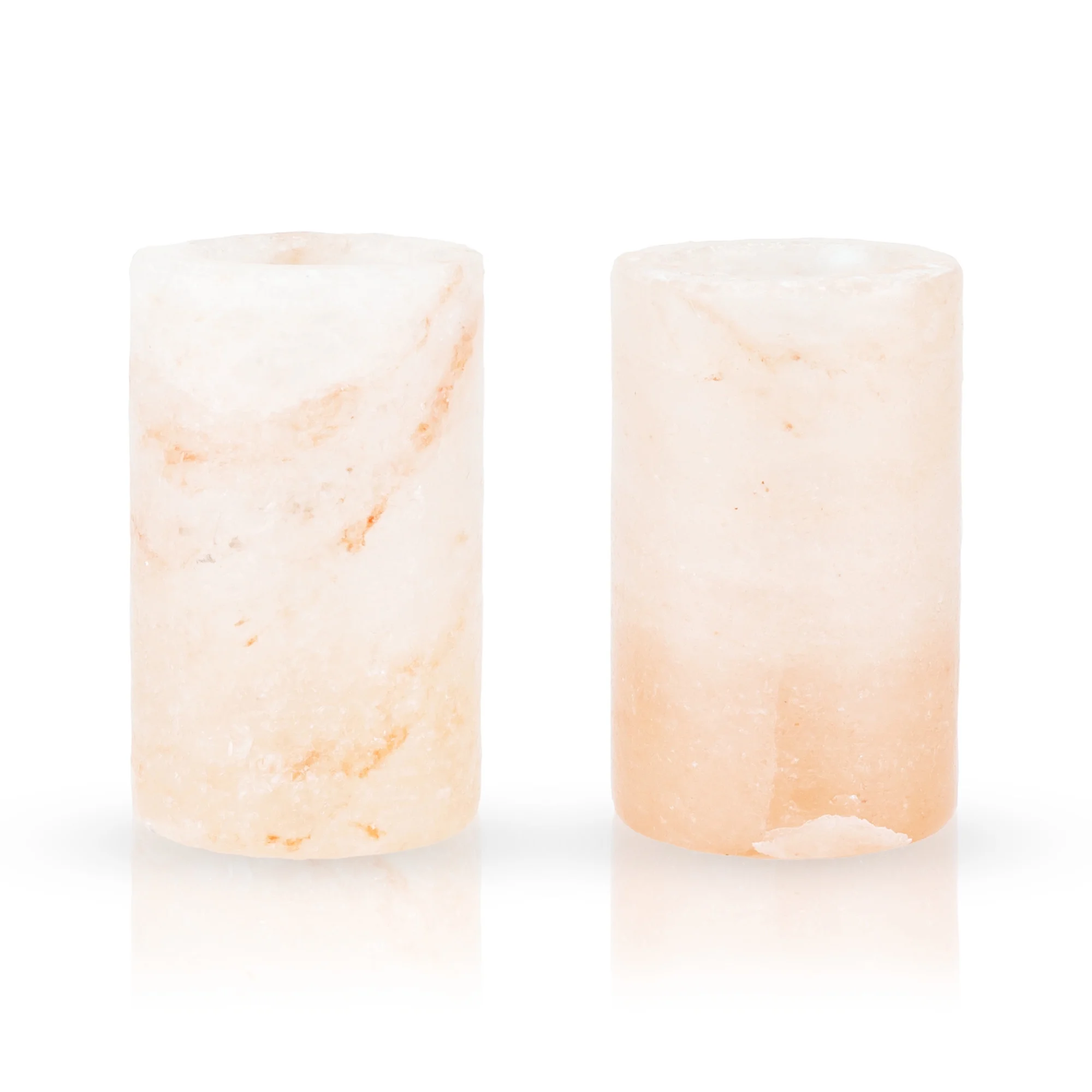 Viski Himalayan Salt Shot Glasses - Pink Salt Shooters Gift Set for Tequila