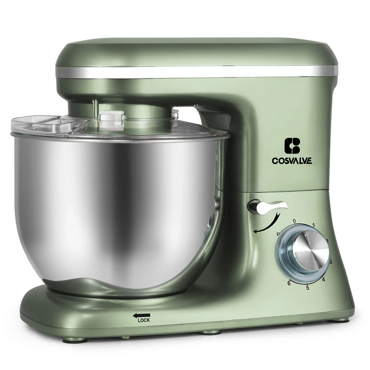 Stand Mixer, ZPL Electric Kitchen Mixer with Dough Hook, 6-Speed Tilt-Head Food Mixer, Green