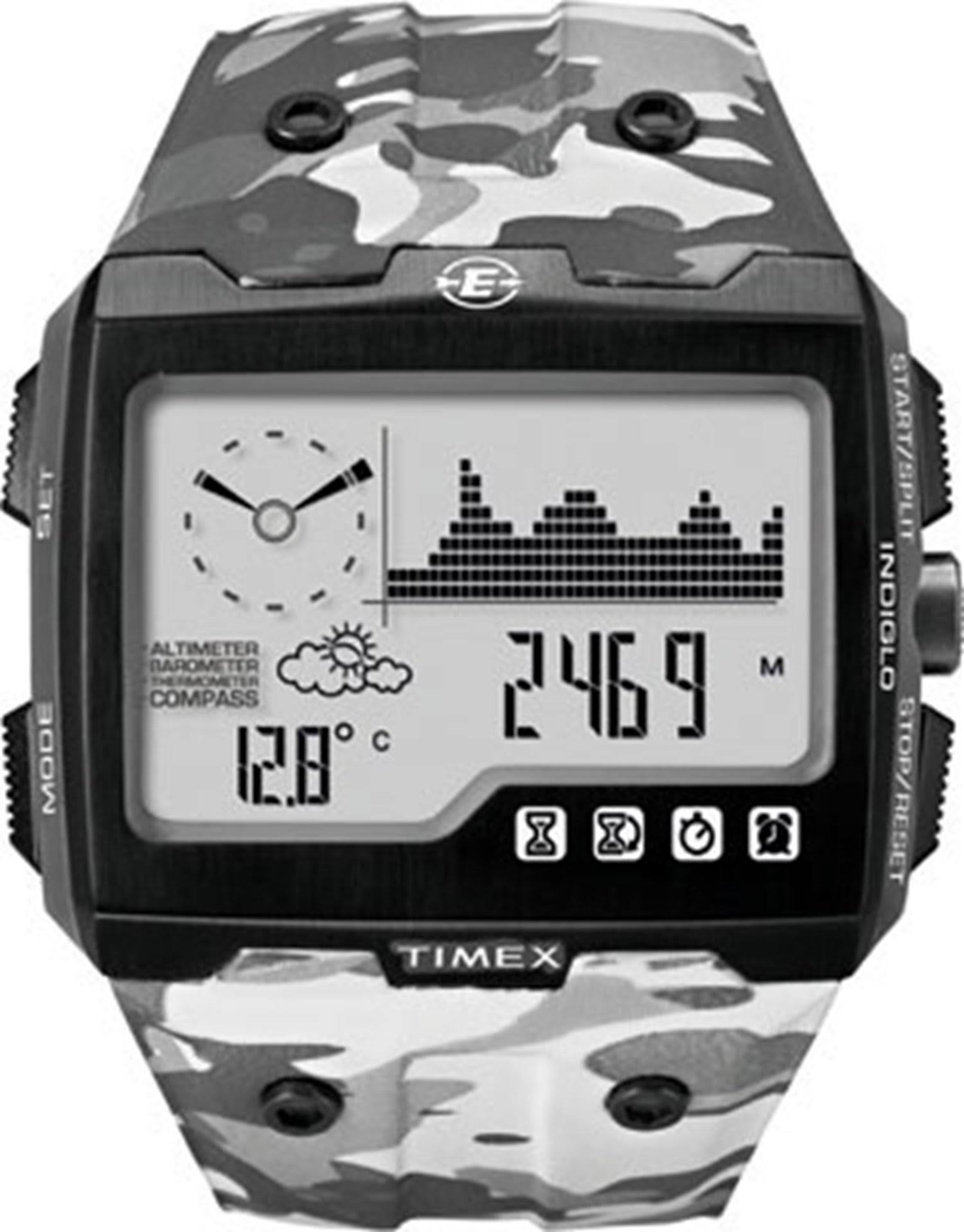 Timex Expedition WS4 Watch T49841 Grey Camo Altimeter Compass Barometer ABC