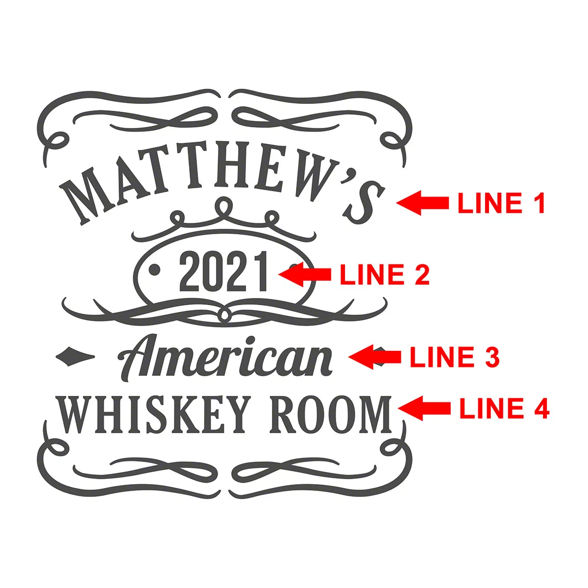 Tennessee Whiskey Custom Bourbon Decanter