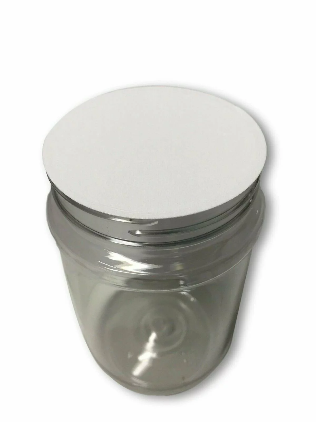 6 32 oz. Plastic Wide Mouth Jars with White Pressurized Sealed Lids Screw on cap PET FDA Approved Commercial Grade Fresh Food Seal Crystal Clear Containers U.S.A. (Pack of 6 32 ounce)