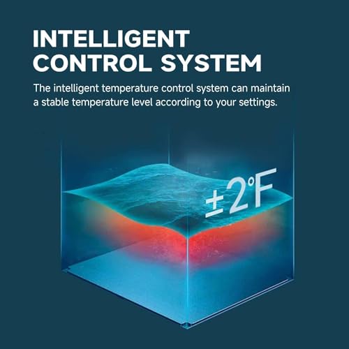 Above Ground Pool Heater EU50, Max 16184BTU Up to 5000gallons Electric Swimming Pool Heat Pumps, Titanium Heat Exchanger, 5.62 COP, 110V/120V, Fits 8/11/15 Foot Pools Heating Pool Warmer