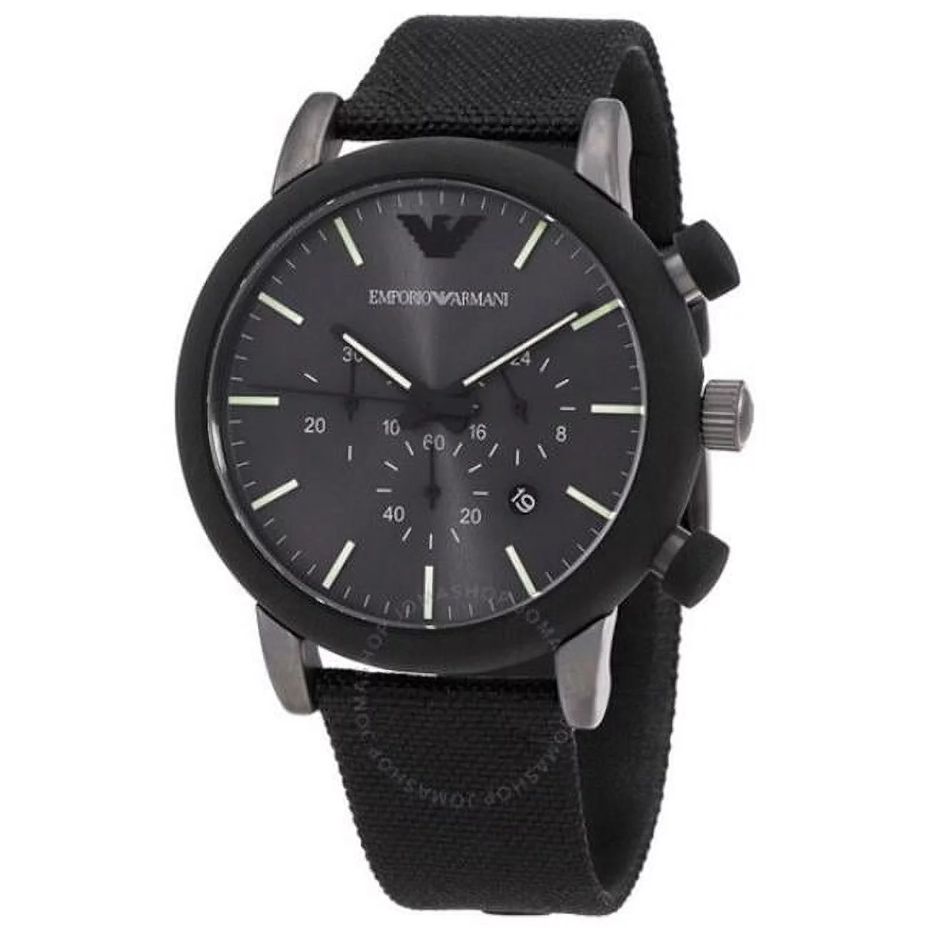 Emporio Armani AR11409 Fabric Chronograph Watch for Mens, Black
