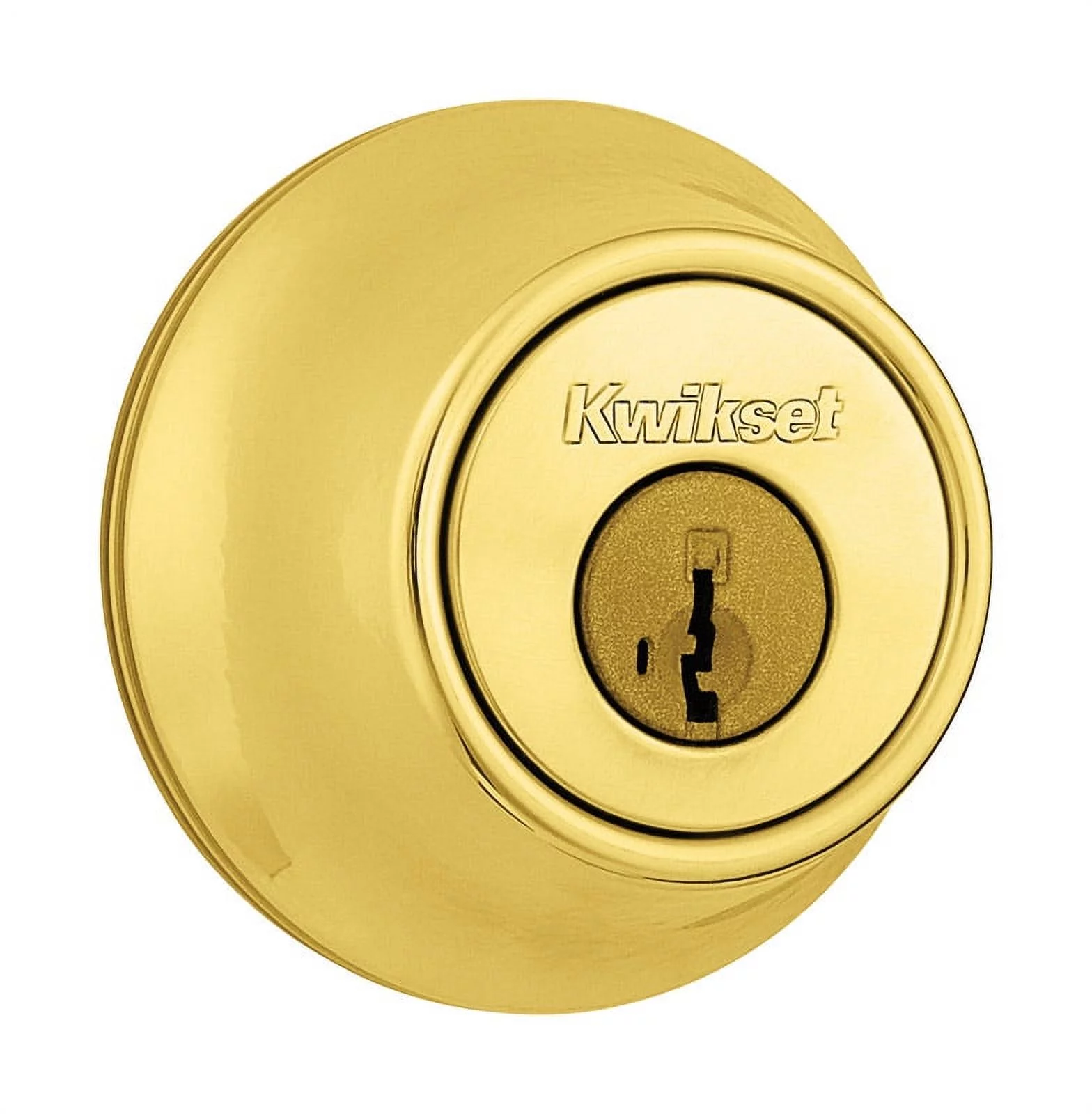Kwikset 660 Deadbolt - Keyed One Side - featuring SmartKey, Polished Brass