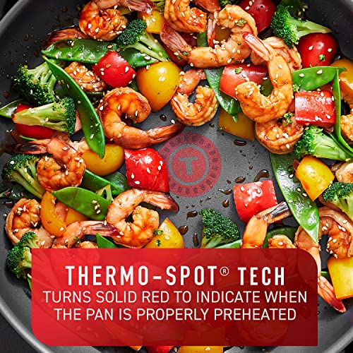 T-fal Signature Nonstick Cookware Set 12 Piece Oven Safe 350F Pots and Pans, Dishwasher Safe Black