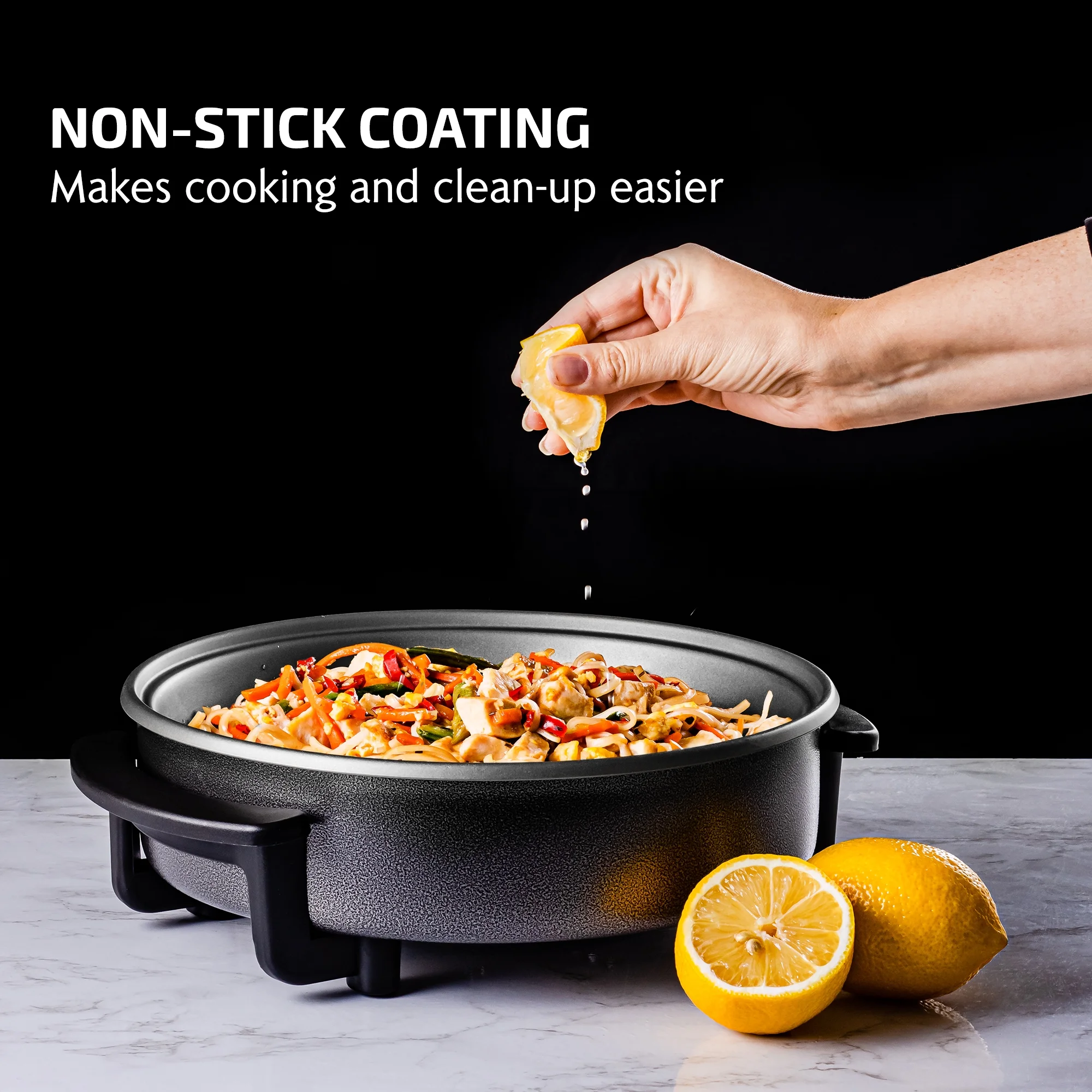 OVENTE Electric Skillet and Frying Pan, 12