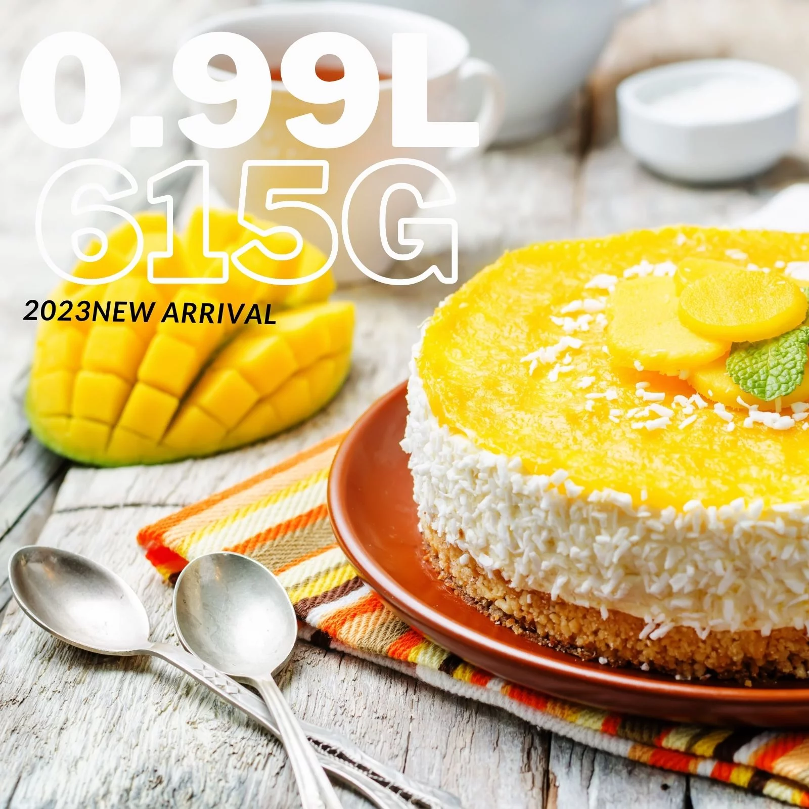 GreatWhip 1Box Mango Flavor Nitrous Oxide Chargers 615g Whipped Cream Charger 0.99Liter Whip Cream Charger (6 Cylinders)