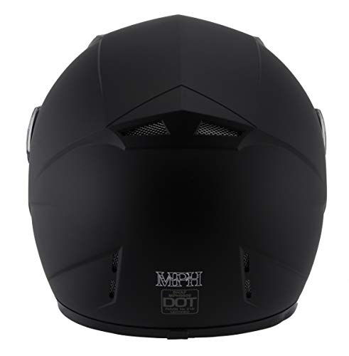 Milwaukee Helmets MPH9800DOT 'Velocity' Full Face Matte Black Helmet - X-Large
