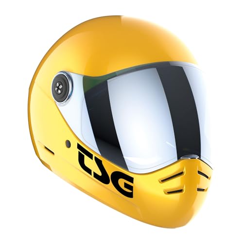 TSG - Pass 2.0 Full-face Premium Helmet w/Two Visors | Downhill Skateboarding, E-Skating, E-Onewheeling, Longboarding | Nose Ports, Air Flow Channels, Ear Slots, Adjustable Cheek Pads | ABS Hardshell