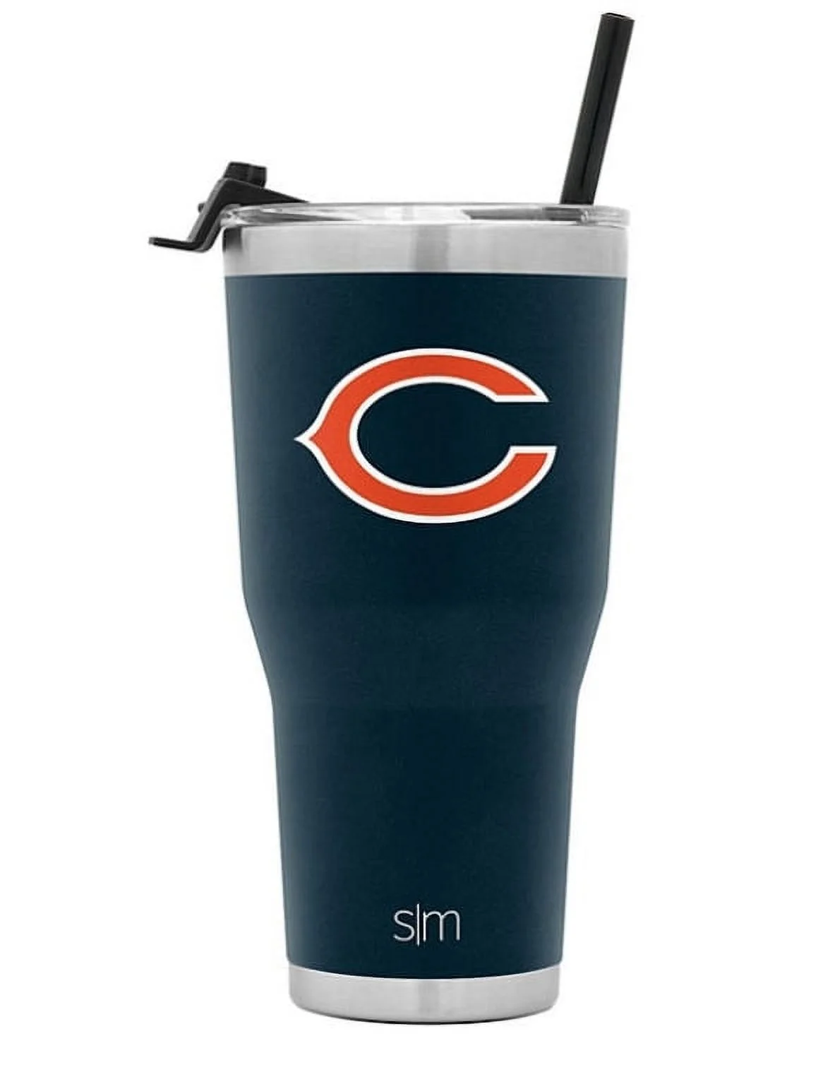 2-Pack NFL Insulated Stainless Steel Tumbler with Clear Flip Lid and Straw | 30oz Football Thermos