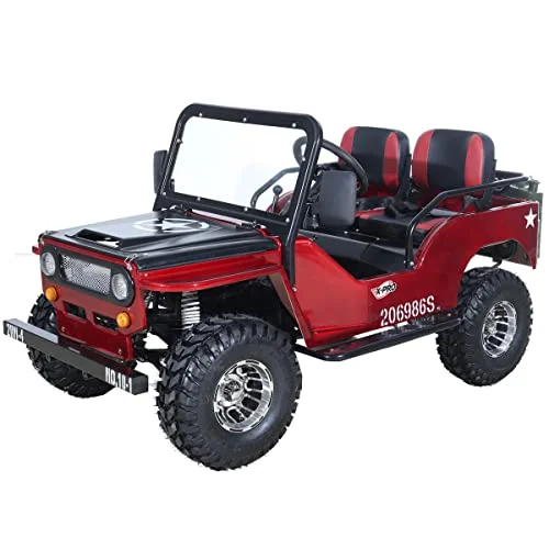 X-Pro 125cc Jeep Go Kart, 3-Speed Semi-Automatic Transmission w/Reverse, Big 18