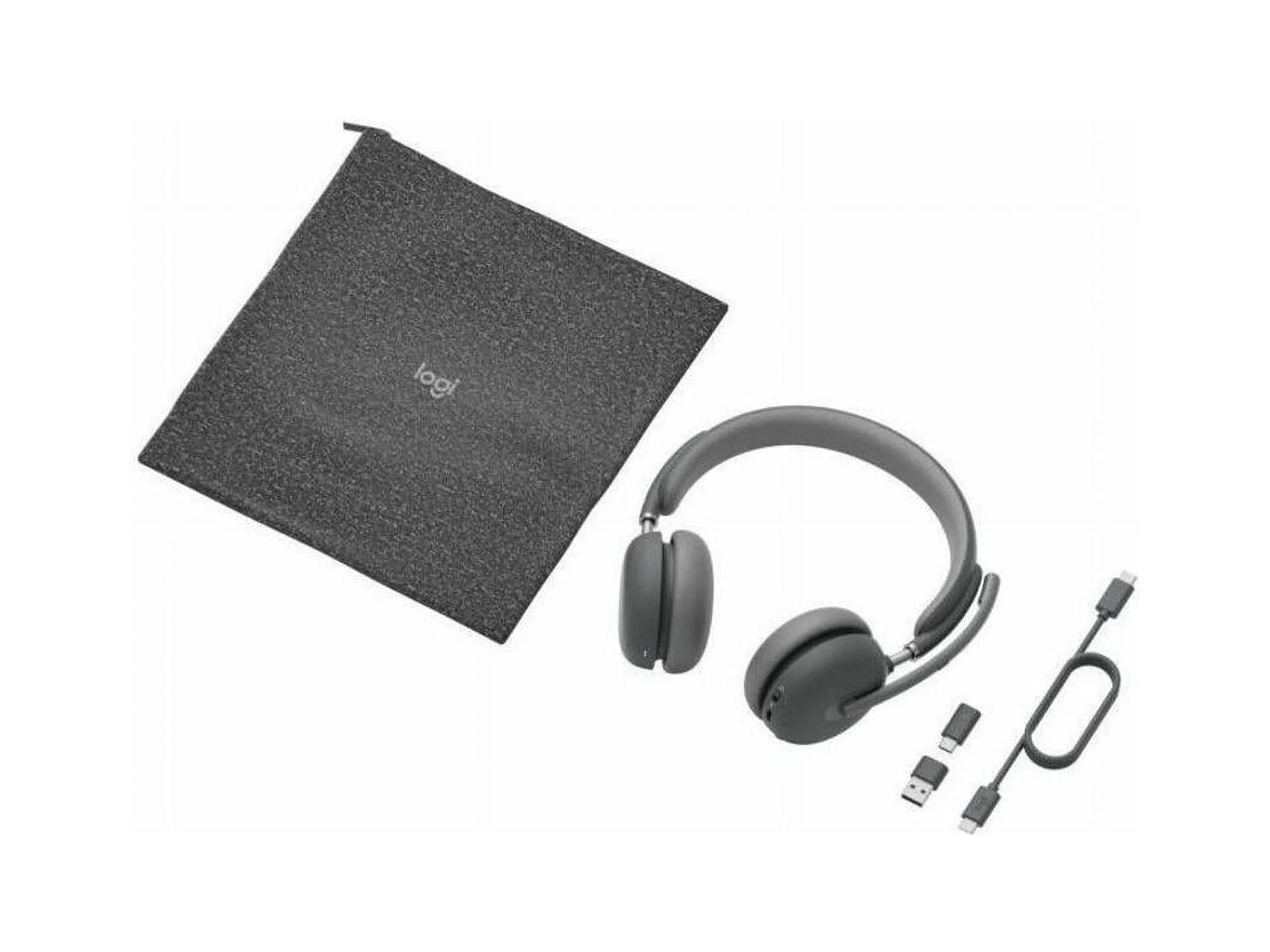 Logitech Zone Wireless 2 Headset - Wireless - Bluetooth - 164 ft - 20 Hz - 20 kHz - Over-the-head - Omni-directional, MEMS Technology Microphone - Graphite