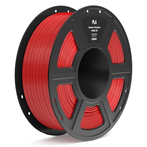 ELEGOO PLA Filament 1.75mm Bundle 4KG, 3D Printer Filament Dimensional Accuracy +/- 0.02mm, 4pcs 1kg Spool(2.2lbs) Fit Most FDM 3D Printers (Black, White, Dark Blue, True Red)