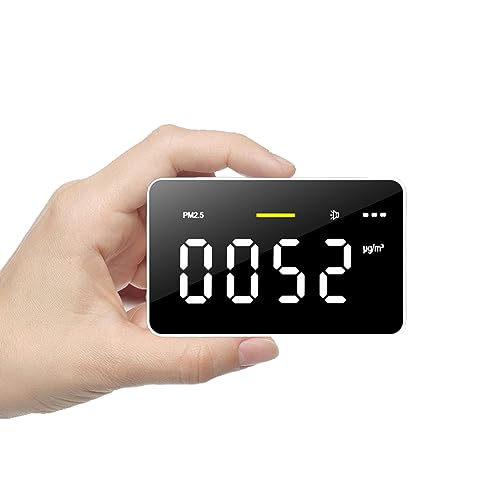 Air Quality Monitor, Indoor Air Quality Monitor, Air Quality Tester for Home, Detects PM2.5 and VOCs, for Office Home Hotel School Gym.