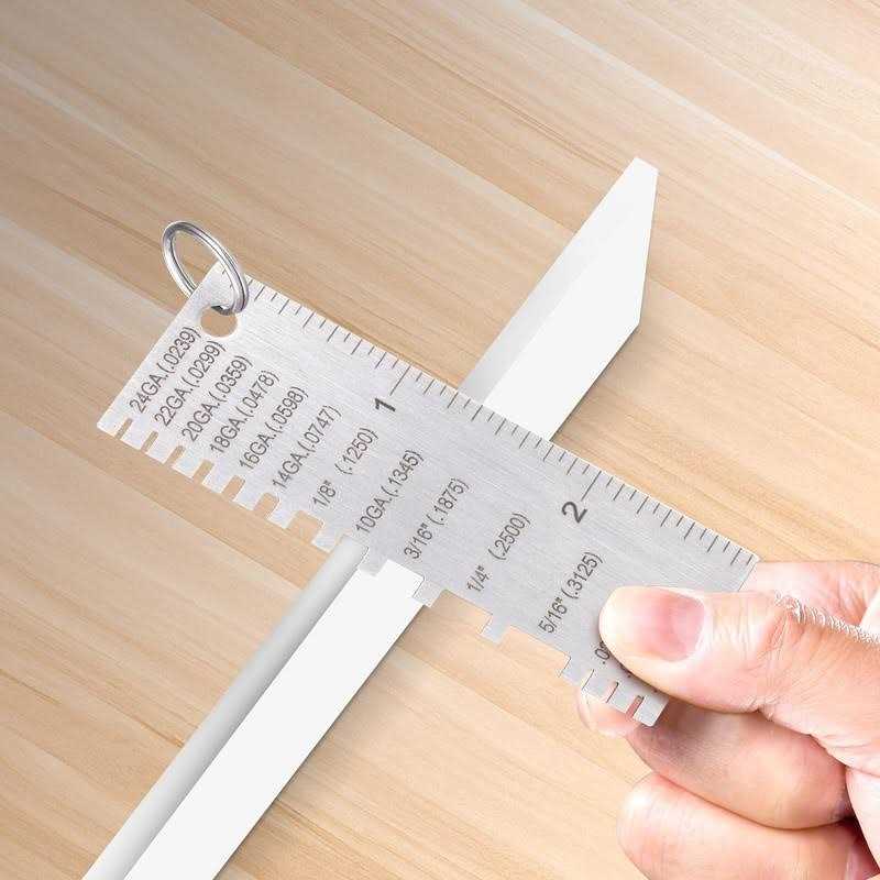 Young4us Metal Sheet Thickness Gauge & Dual-Sided Round Metal Sheet Gauge