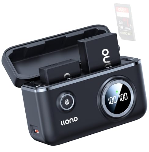 llano 2-Pack LP-E17 Batteries and 18W Fast Dual USB Charger for Canon EOS R50,R8, R100,RP,R10, Rebel T7i,T6i,T8i,T6s,77D,SL2, SL3, EOS M3, M5, M6, 250D, with Smart Display and Magnetic Snap Cover