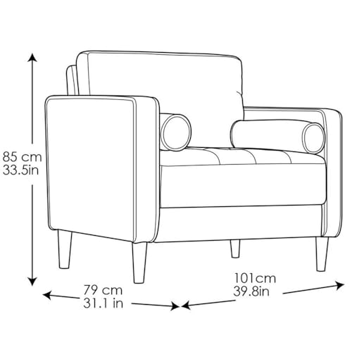 Lifestyle Solutions Lexington Armchair, Navy Blue