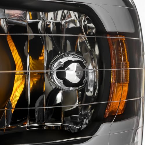 AKKON -Fits 2002-2005 Dodge Ram 1500/2500/3500 Black Headlight Pair w/LED Greeting Lamp Switchback DRL Sequential Signal