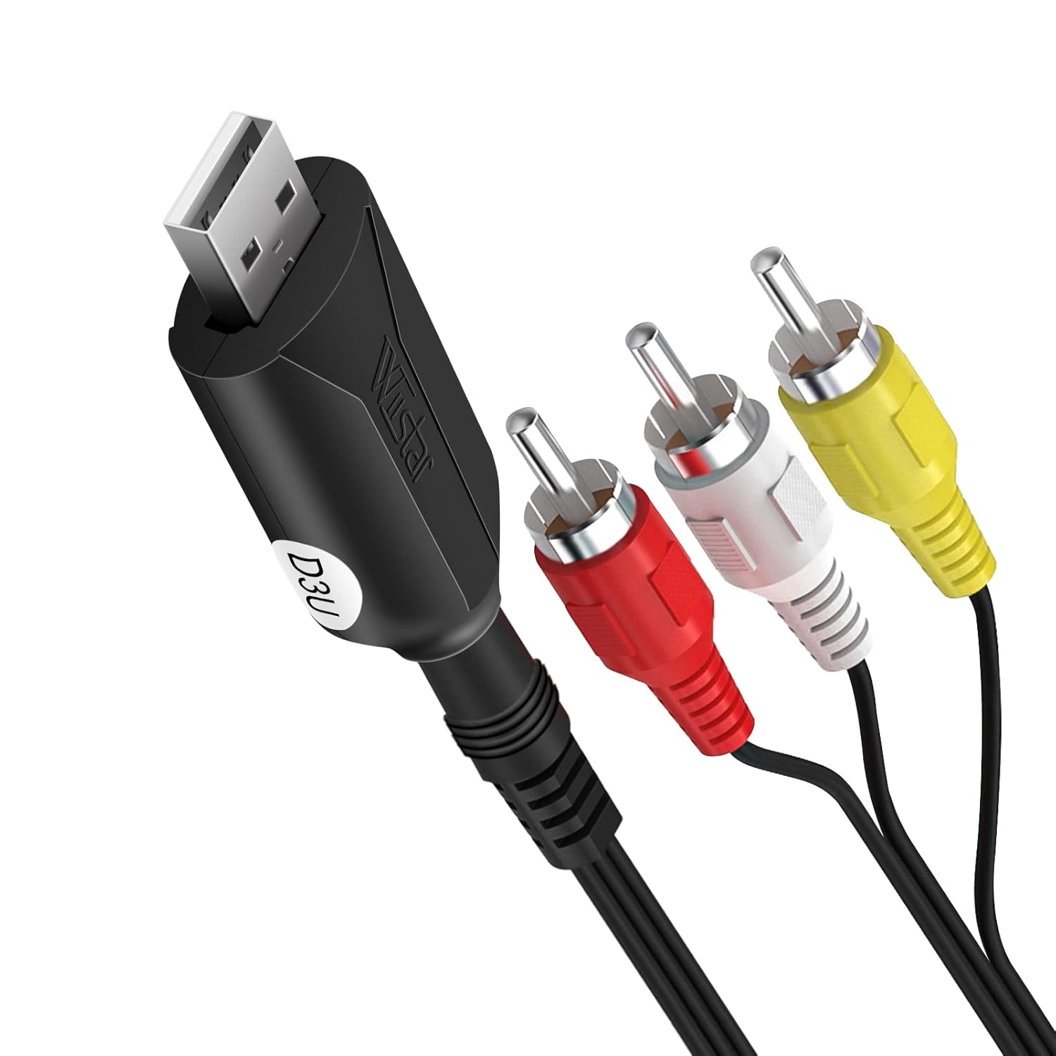 USB Audio Video Capture Card VHS VCR to Digital Converter RCA AV to USB Video Capture Device Cable USB 2.0 Video Capture Card Video Grabber for Windows PC