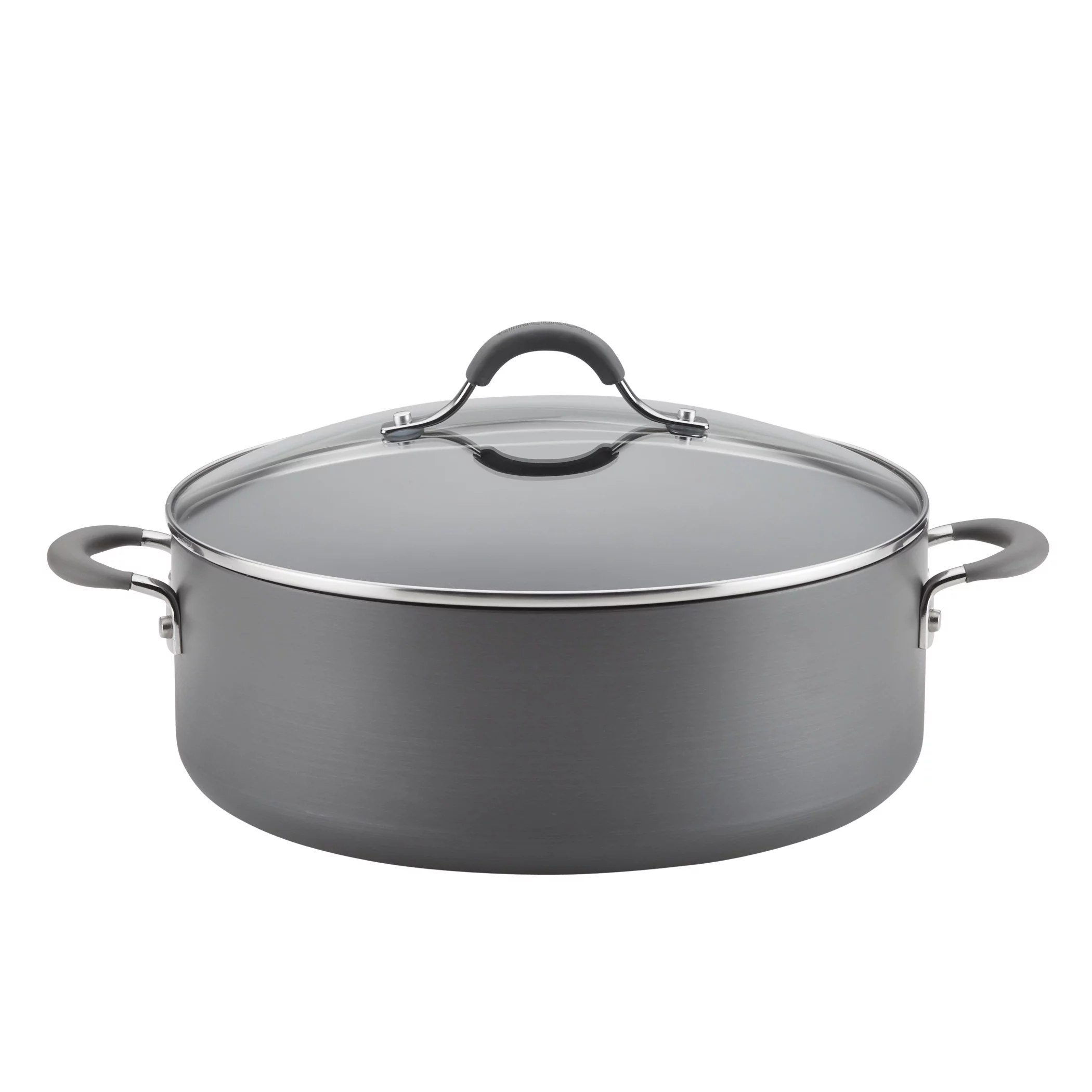 Circulon Radiance Hard-Anodized Nonstick Wide Stockpot, 7.5-Quart, Gray