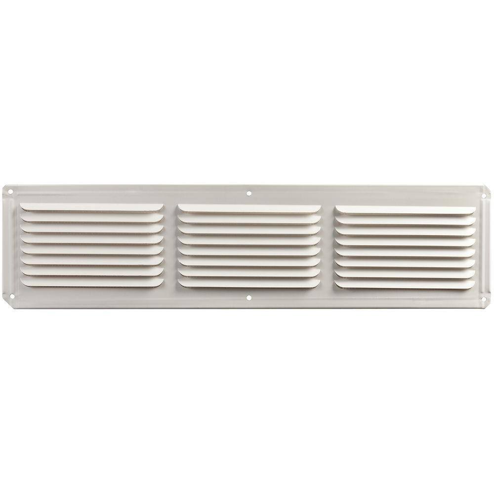 Master Flow 16 in. x 4 in. Aluminum Under Eave Soffit Vent in White (Carton of 36)