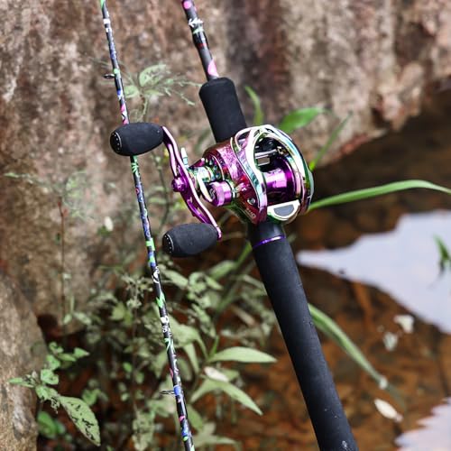 Sougayilang Fishing Rod and Reel Combo, Baitcasting/Spinning Combo, IM7 Graphite Blank Rods with EVA Handle